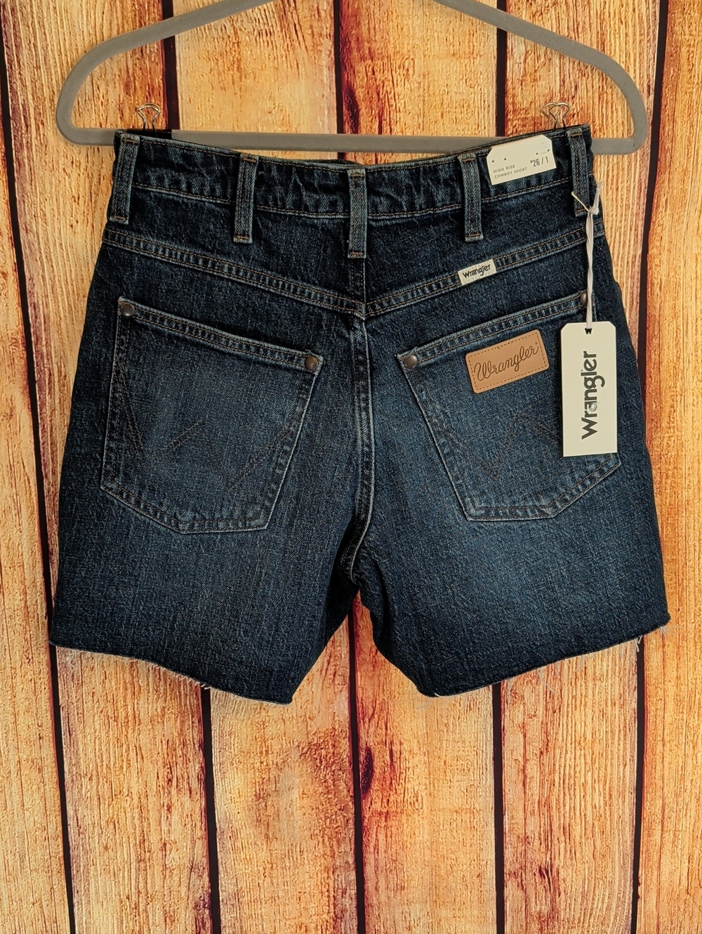 Wrangler 26/1 Denim Shorts High Rise Cowboy Shorts Western Ladies NWT 26 / 1